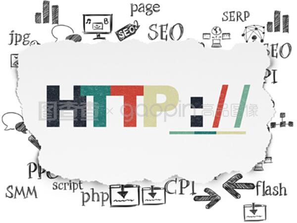 紙張背景上的網(wǎng)頁開發(fā)概念