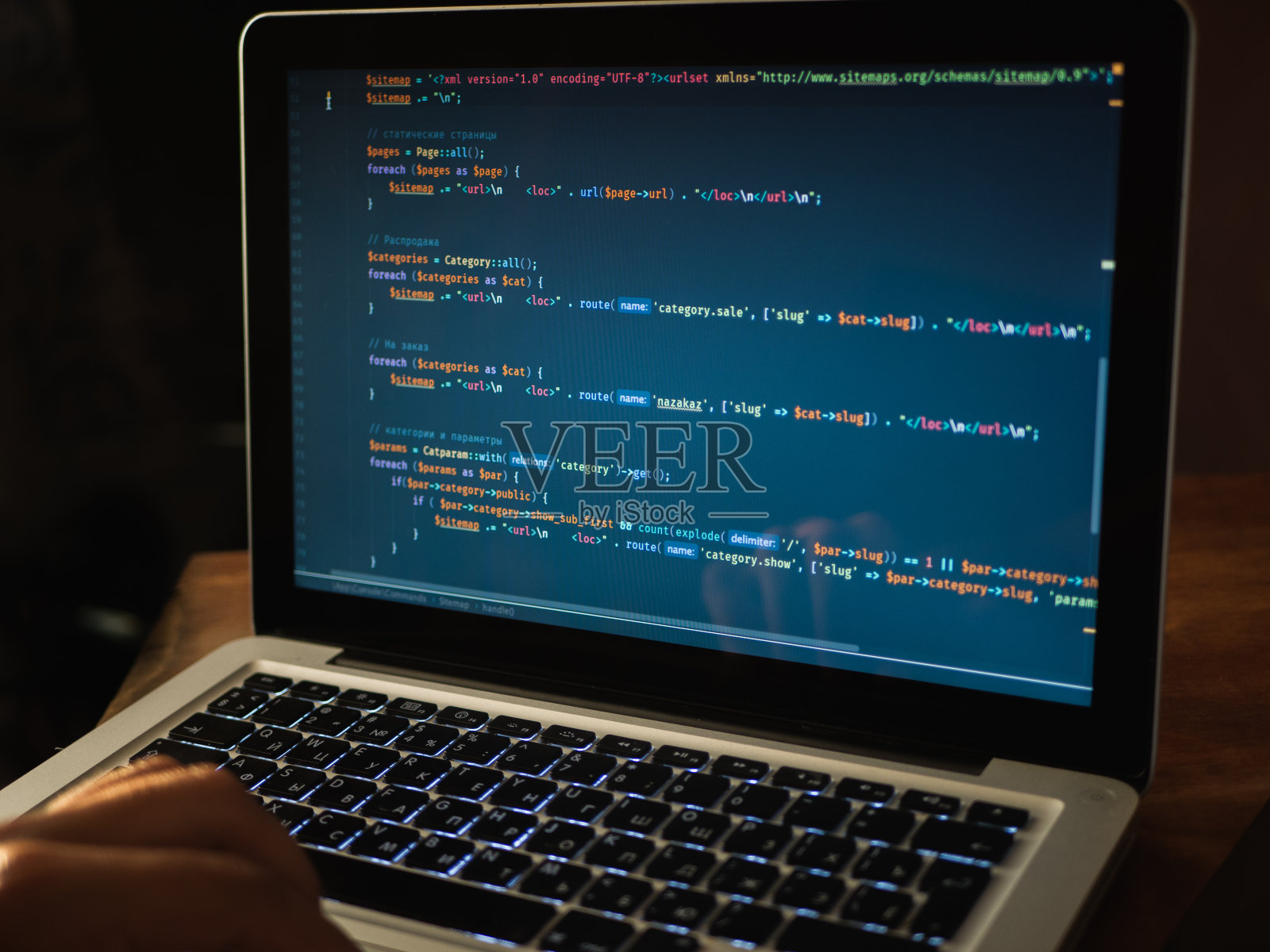筆記本電腦代碼(網頁開發)照片攝影圖片